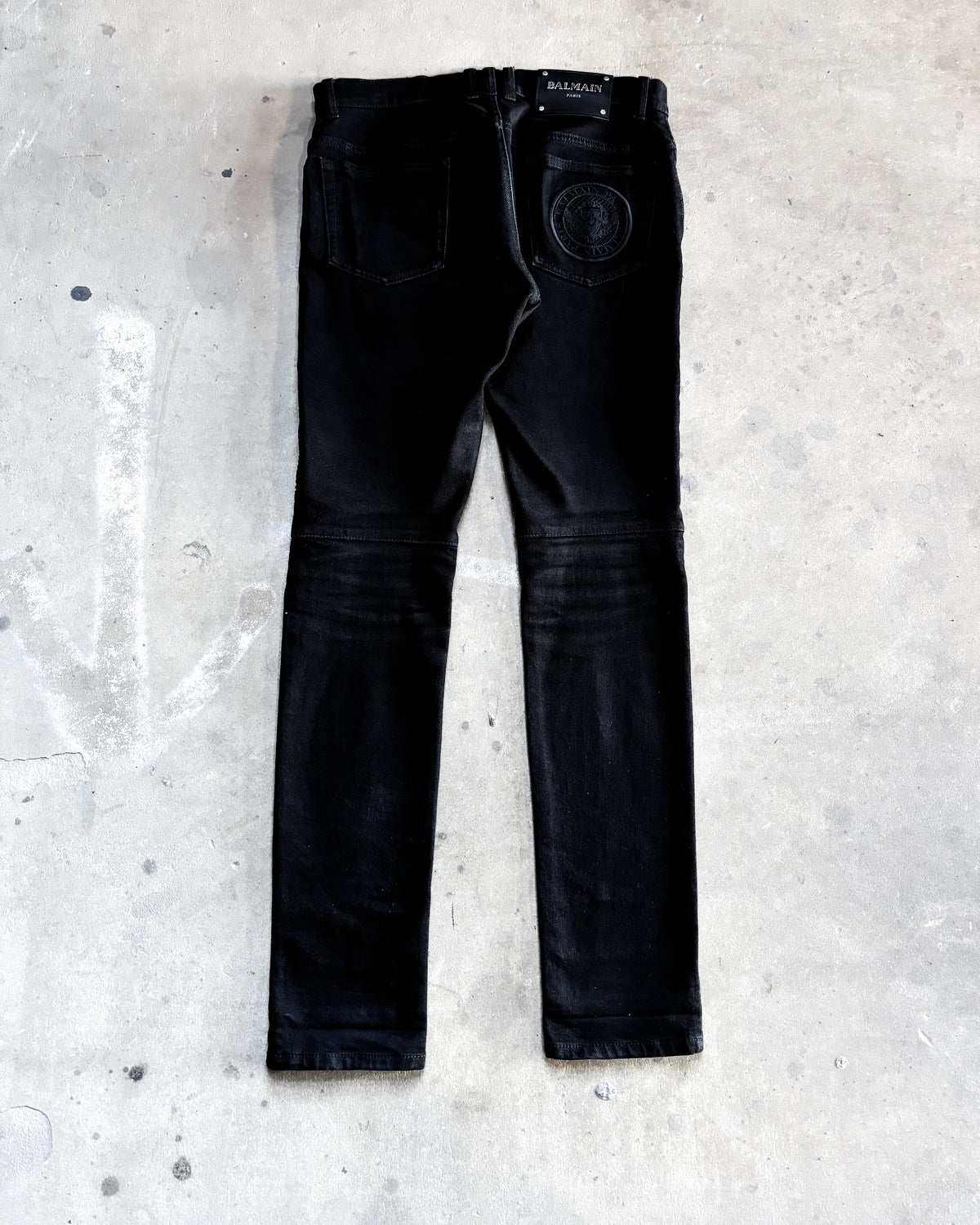 S/S18 WAXED BLACK BIKER DENIM