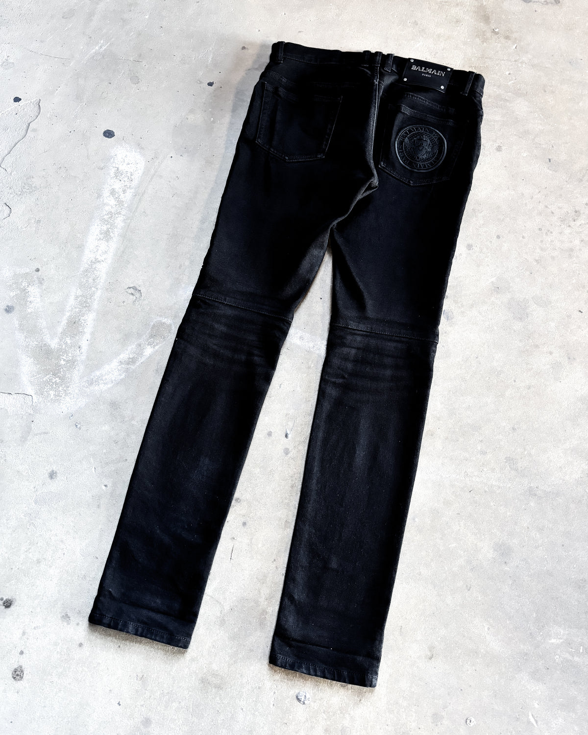 S/S18 WAXED BLACK BIKER DENIM