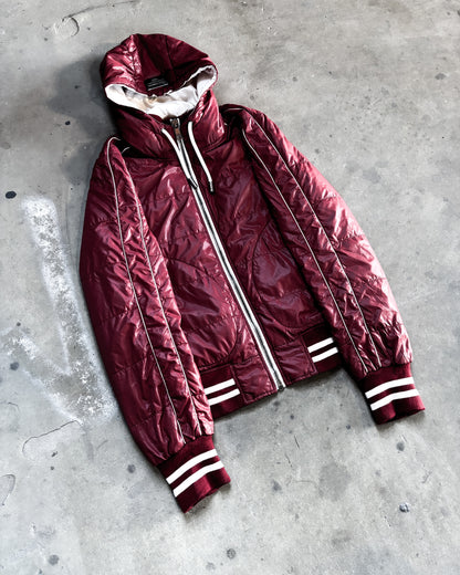 METAL HOOD BADGE PUFFER JACKET