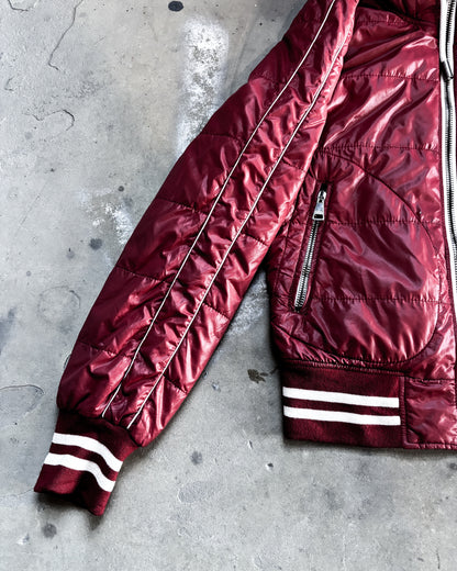 METAL HOOD BADGE PUFFER JACKET