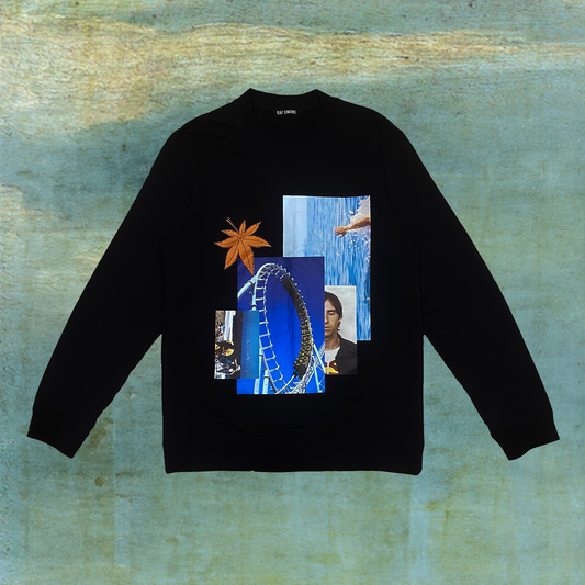 RAF SIMONS SS15 ROLLERCOASTER COLLAGE SWEATER