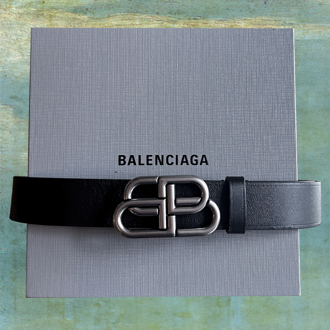 BALENCIAGA LARGE BB MONOGRAM BELT