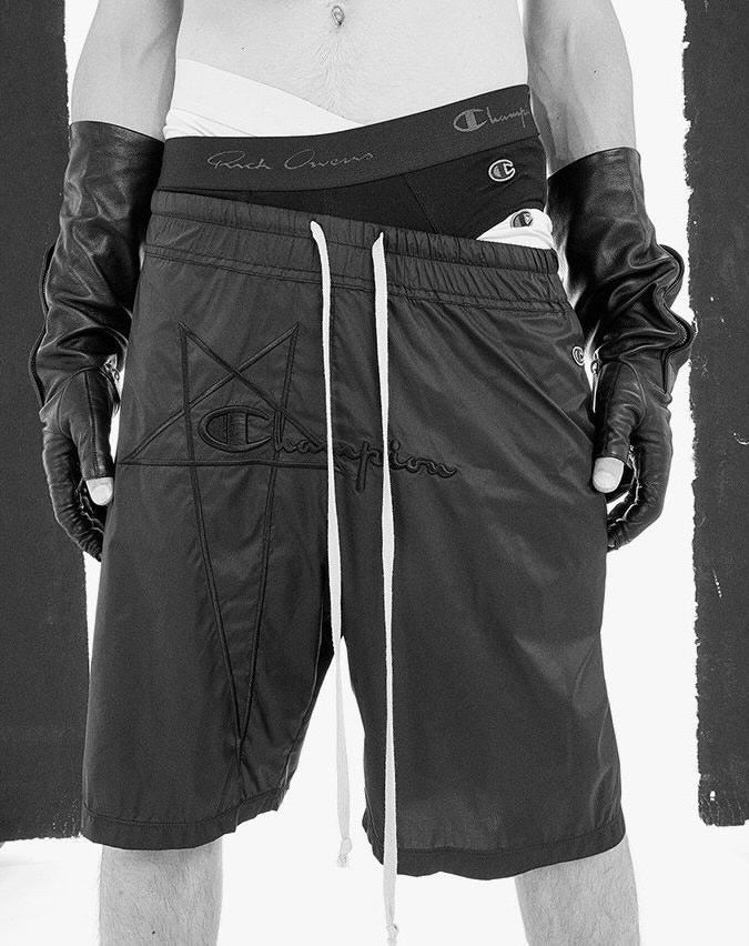 RICK OWENS CHAMPION NYLON SHORTS