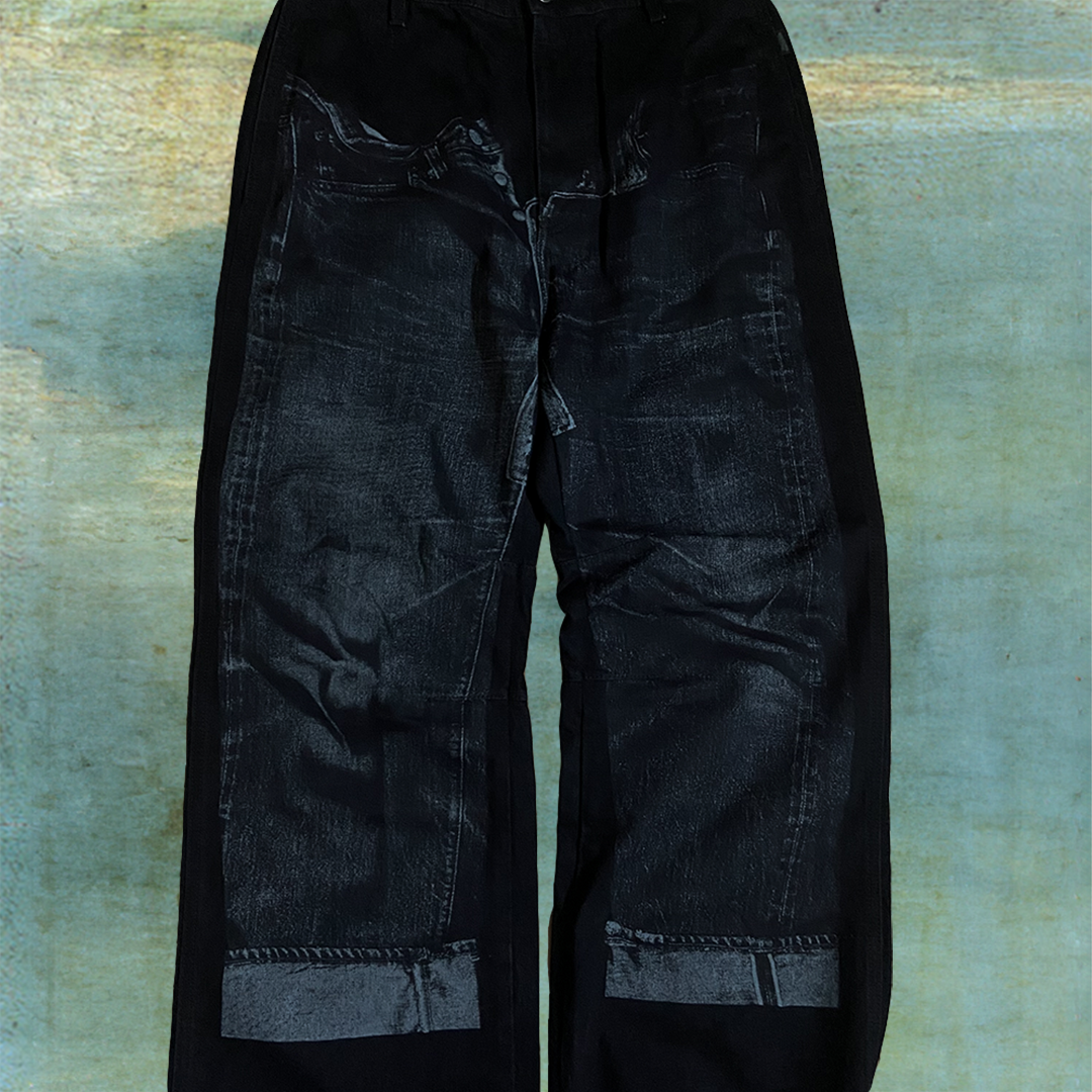 JEAN PAUL GAULTIER BLACK TATTOO DENIM