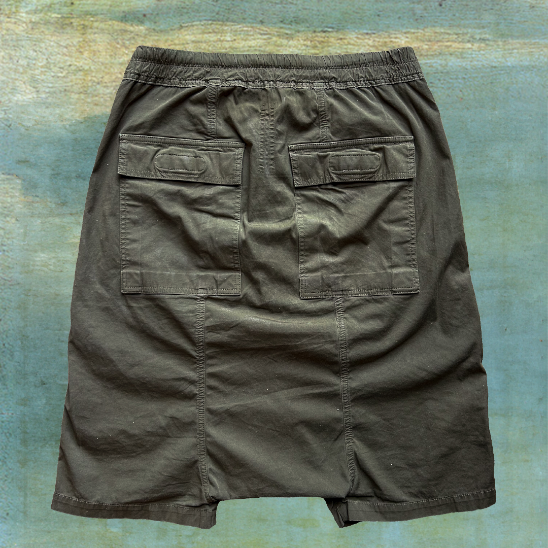 RICK OWENS S/S15 ARMY GREEN SHORTS