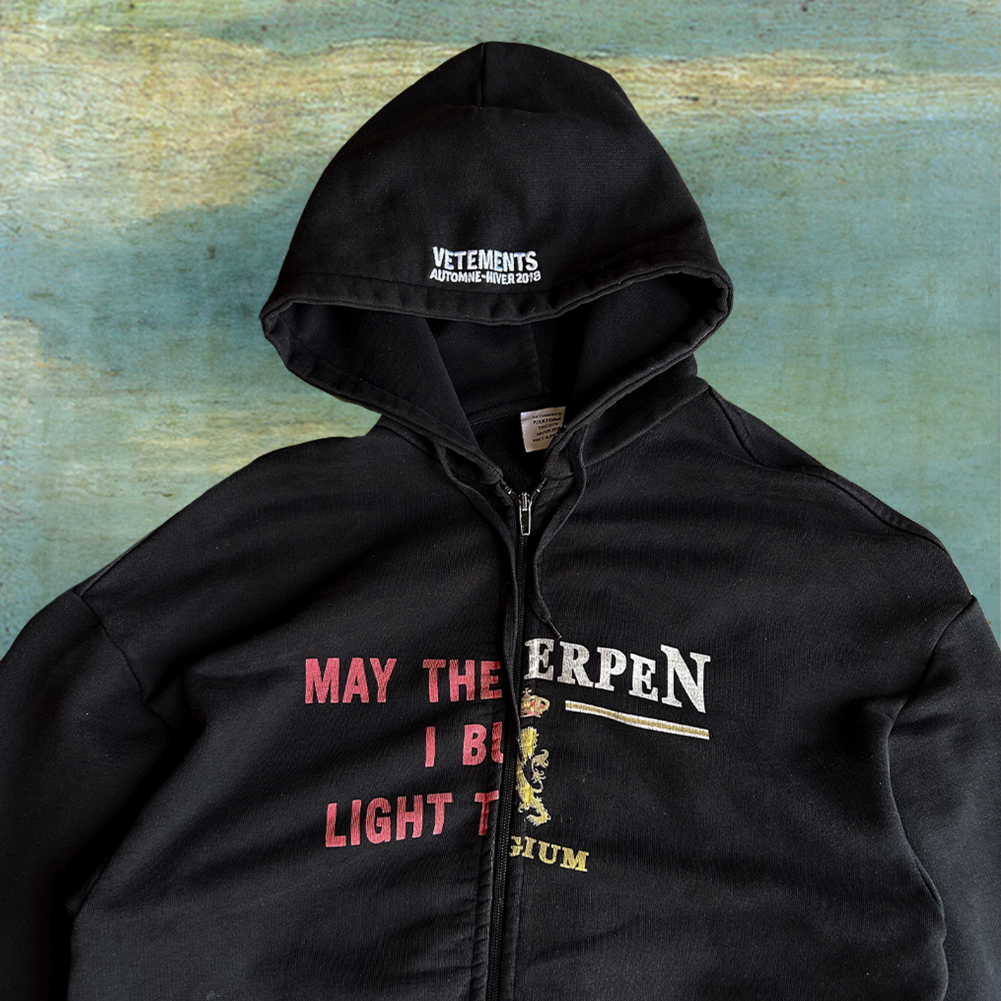 AW18 MAY THE BRIDGES/ANTWERPEN ZIP HOODIE