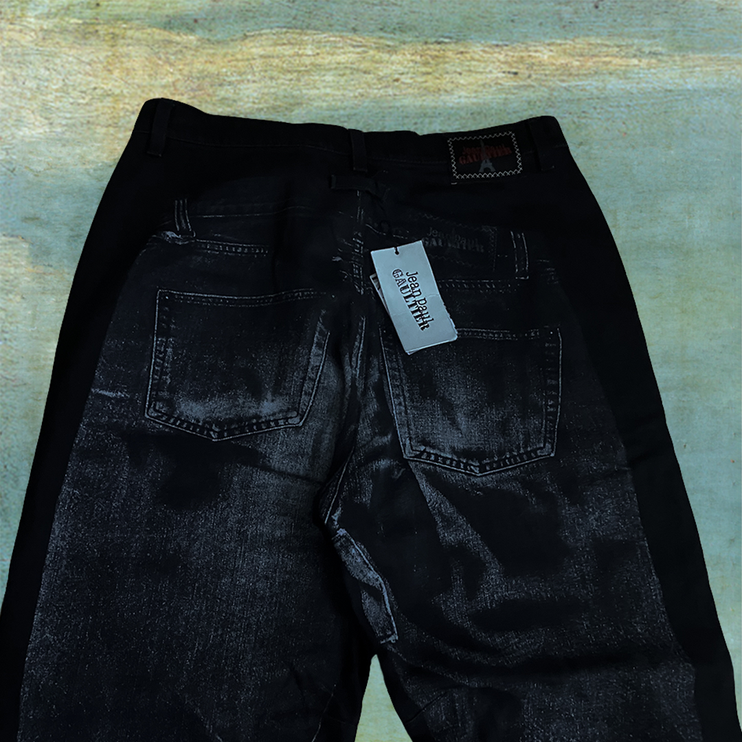 JEAN PAUL GAULTIER BLACK TATTOO DENIM