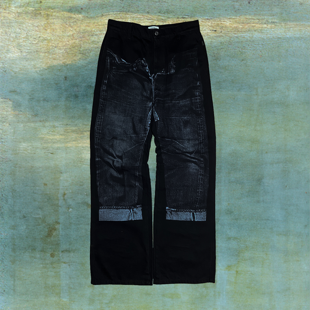 JEAN PAUL GAULTIER BLACK TATTOO DENIM