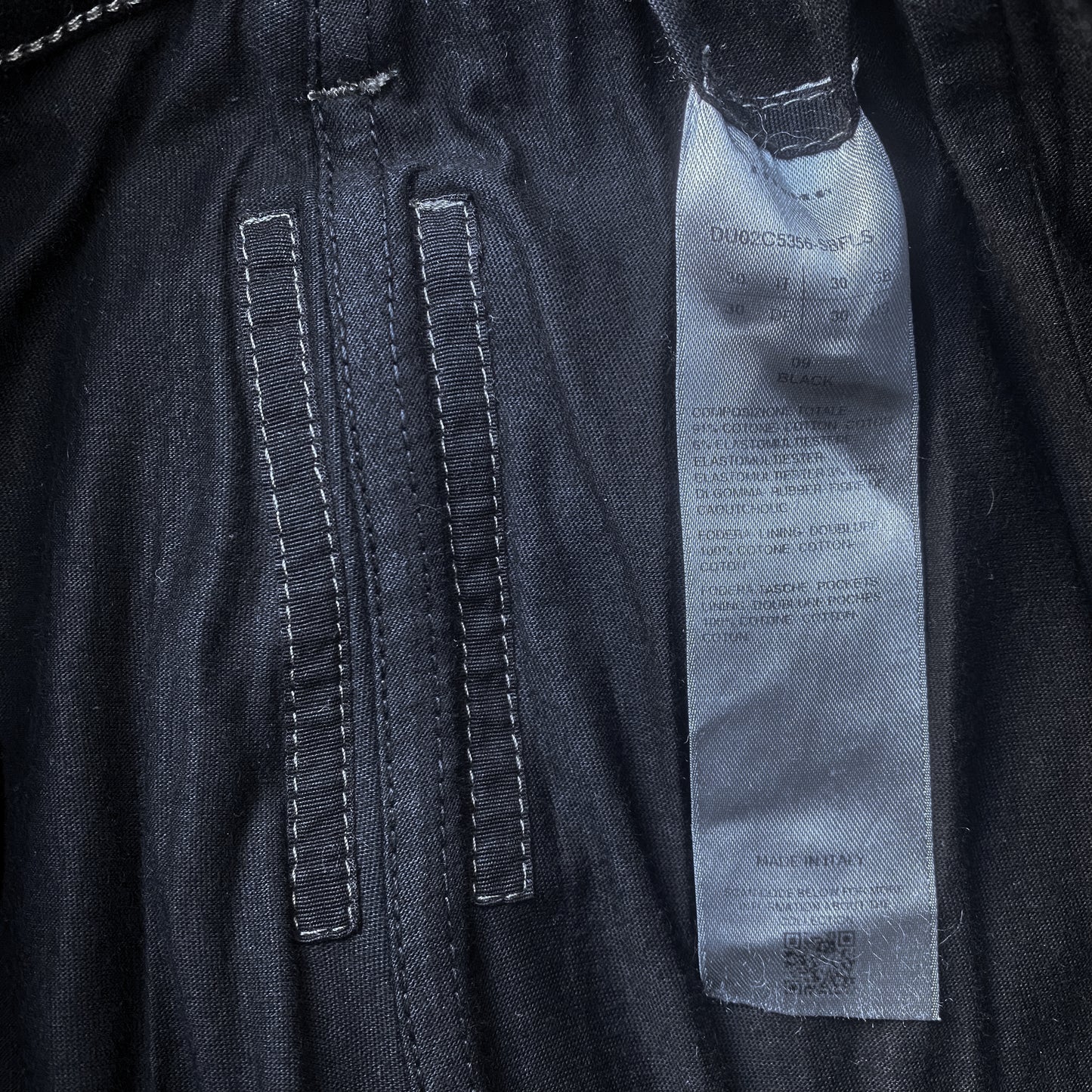 RICK OWENS WAXED SLASHED GETH CUT JEANS