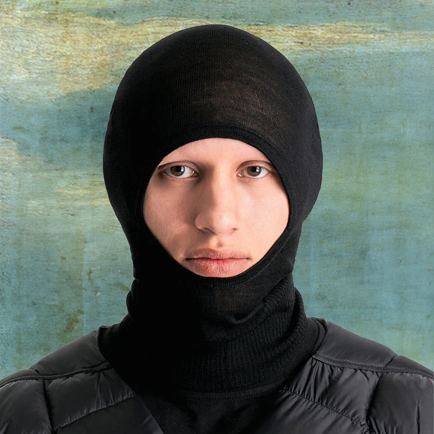 FW24 PORTERVILLE BLACK WOOL SKULL BALACLAVA