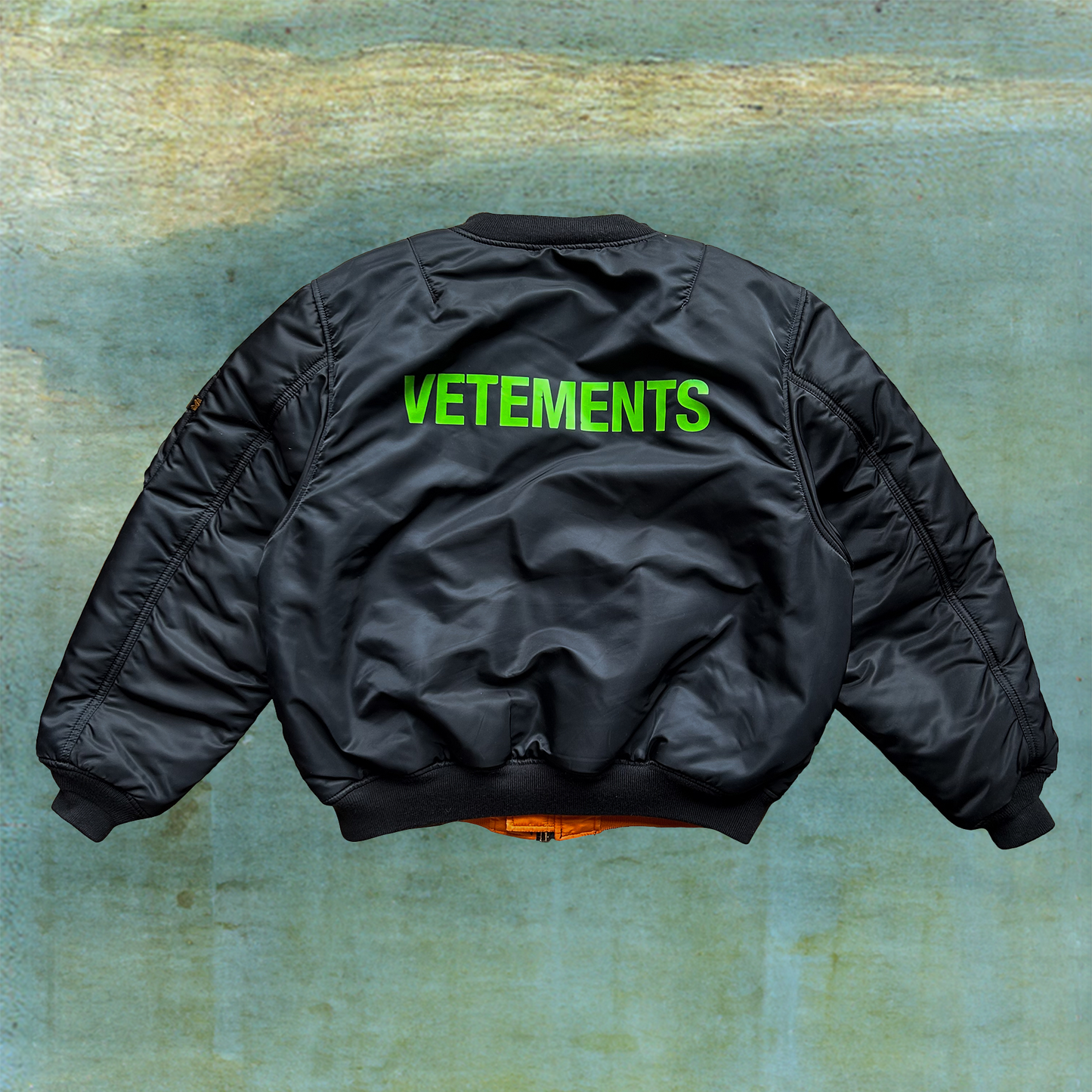 S/S18 VETEMENTS X ALPHA INDUSTRIES EMOJI BOMBER REVERSIBLE